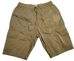 Vince Olive Green Utility Cargo Shorts, Lightweight Drawstring, Men's Size Large
